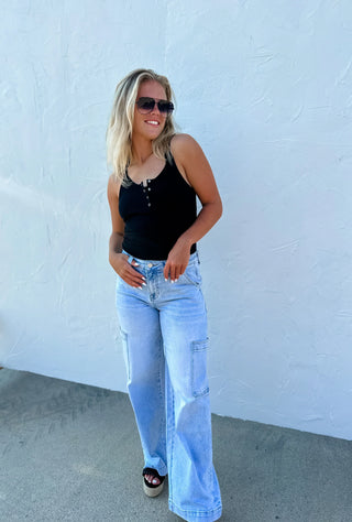 PREORDER: Charli Cargo Jeans Short 29" Inseam